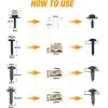 imageGOOACC 855Pcs Car Push Retainer Clips ampamp Auto Fasteners Assortment 16 Most Popular Sizes Nylon Bumper Fender Rivets with Cable Ties and Fasteners Remover Fits for Toyota GM Ford Honda Acura Chrysler750 Clips  41 Tools