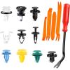 imageGOOACC 855Pcs Car Push Retainer Clips ampamp Auto Fasteners Assortment 16 Most Popular Sizes Nylon Bumper Fender Rivets with Cable Ties and Fasteners Remover Fits for Toyota GM Ford Honda Acura Chrysler195 Clips  5 Tools