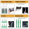 imageGOOACC 900Pcs Plastic Rivets and Auto Body Fasteners Assortment 24 Most Popular Sizes Nylon Bumper Clips with 10 Cable Ties for GM Ford Chrysler Toyota Honda Nissan Mazda Chevy Jeep etcGreen