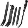 imageGOOACC 11 PCS Trim Removal Tool Kit Metal Pry Tool Auto Fastener Remover Pry Bar Set Car Door Panel Removal Tool Dashboard Repair Kit GreenBlack