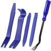 imageGOOACC 11 PCS Trim Removal Tool Kit Metal Pry Tool Auto Fastener Remover Pry Bar Set Car Door Panel Removal Tool Dashboard Repair Kit GreenBlue