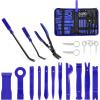 imageGOOACC 19Pcs Trim Removal Tool Set Panel Fastener Clips Removal Automotive Plastic Upholstery Pliers Removal Install Removal Car Tool with Storage Bag for Trim Panel Audio Clip Pliers TerminalYellowBlue