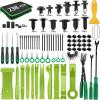 imageGOOACC 480PCS Bumper Retainer Clips with Fastener Remover Car Plastic Rivets Push Retainer Kit Door Trim Panel Clips for Toyota GM Ford Honda Acura Chrysler120Pcs Clips  118 Remover Green