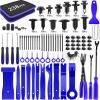 imageGOOACC 480PCS Bumper Retainer Clips with Fastener Remover Car Plastic Rivets Push Retainer Kit Door Trim Panel Clips for Toyota GM Ford Honda Acura Chrysler120Pcs Clips  118 Remover Blue