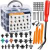 imageGOOACC 680Pcs Car Push Retainer Clips ampamp Auto Fasteners Assortment 22 Most Popular Sizes Nylon Bumper Fender Rivets with 10 Cable Ties for Toyota GM Ford Honda Chevy