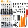 imageGOOACC 725Pcs Car Push Retainer Clips ampamp Auto Fasteners Assortment 23 Most Popular Sizes Nylon Bumper Fender Rivets with 10 Cable Ties and Fasteners Remover for Toyota GM Ford Honda Chevy655PCS Clips  Remover
