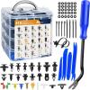 imageGOOACC 725Pcs Car Push Retainer Clips ampamp Auto Fasteners Assortment 23 Most Popular Sizes Nylon Bumper Fender Rivets with 10 Cable Ties and Fasteners Remover for Toyota GM Ford Honda Chevy815Pcs Clips  Remover