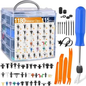 imageGOOACC 415 Pcs Car Retainer Clips ampamp Fastener Remover  18 Most Popular Sizes Auto Push Pin Rivets Set Door Trim Panel Clips for GM Ford Toyota Honda Chrysler1180Pcs Clips  115 Remover