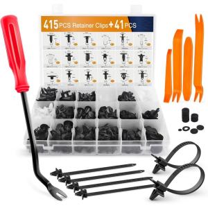 imageGOOACC 415 Pcs Car Retainer Clips ampamp Fastener Remover  18 Most Popular Sizes Auto Push Pin Rivets Set Door Trim Panel Clips for GM Ford Toyota Honda Chrysler415Pcs Clips 41 Remover