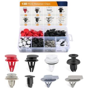 imageGOOACC 855Pcs Car Push Retainer Clips ampamp Auto Fasteners Assortment 16 Most Popular Sizes Nylon Bumper Fender Rivets with Cable Ties and Fasteners Remover Fits for Toyota GM Ford Honda Acura Chrysler130Pcs Rivet Clips