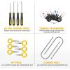 imageGOOACC 1115Pcs Car Push Retainer Clips ampamp Auto Fasteners Assortment 32 Most Popular Sizes Nylon Bumper Fender Rivets with 10 Cable Ties and Fasteners Remover for GM Ford Toyota Honda Chrysler102Pcs Clips Remover Yellow