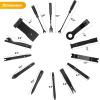 imageGOOACC 1115Pcs Car Push Retainer Clips ampamp Auto Fasteners Assortment 32 Most Popular Sizes Nylon Bumper Fender Rivets with 10 Cable Ties and Fasteners Remover for GM Ford Toyota Honda Chrysler102Pcs Clips Remover Black