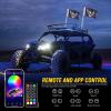 imageGOOACC 2 PCS 4FT LED Whip Light with Spring Base Spiral RGB Chasing RF Remote Lighted Whips wRocker Switch LED Antenna for UTV ATV Truck Sand Rail Buggy Dune RZR CanamRemoteAPP Control