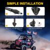 imageGOOACC 2 PCS 4FT LED Whip Light with Spring Base Spiral RGB Chasing RF Remote Lighted Whips wRocker Switch LED Antenna for UTV ATV Truck Sand Rail Buggy Dune RZR CanamRemoteAPP Control W Spring Base