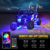 imageGOOACC 2 PCS 4FT LED Whip Light with Spring Base Spiral RGB Chasing RF Remote Lighted Whips wRocker Switch LED Antenna for UTV ATV Truck Sand Rail Buggy Dune RZR CanamRemote Control