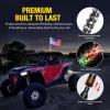 imageGOOACC 2 PCS 4FT LED Whip Light with Spring Base Spiral RGB Chasing RF Remote Lighted Whips wRocker Switch LED Antenna for UTV ATV Truck Sand Rail Buggy Dune RZR CanamRemote Control W Spring Base