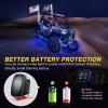 imageGOOACC 2 PCS 4FT LED Whip Light with Spring Base Spiral RGB Chasing RF Remote Lighted Whips wRocker Switch LED Antenna for UTV ATV Truck Sand Rail Buggy Dune RZR CanamRemote Control