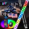 imageGOOACC 2 PCS 4FT LED Whip Light with Spring Base Spiral RGB Chasing RF Remote Lighted Whips wRocker Switch LED Antenna for UTV ATV Truck Sand Rail Buggy Dune RZR CanamRemote Control