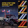 imageGOOACC 2 PCS 4FT LED Whip Light with Spring Base Spiral RGB Chasing RF Remote Lighted Whips wRocker Switch LED Antenna for UTV ATV Truck Sand Rail Buggy Dune RZR CanamRemoteAPP Control W Spring Base