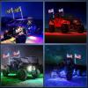 imageGOOACC 2 PCS 4FT LED Whip Light with Spring Base Spiral RGB Chasing RF Remote Lighted Whips wRocker Switch LED Antenna for UTV ATV Truck Sand Rail Buggy Dune RZR CanamRemote Control