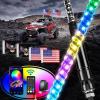 imageGOOACC 2 PCS 4FT LED Whip Light with Spring Base Spiral RGB Chasing RF Remote Lighted Whips wRocker Switch LED Antenna for UTV ATV Truck Sand Rail Buggy Dune RZR CanamRemoteAPP Control
