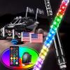 imageGOOACC 2 PCS 4FT LED Whip Light with Spring Base Spiral RGB Chasing RF Remote Lighted Whips wRocker Switch LED Antenna for UTV ATV Truck Sand Rail Buggy Dune RZR CanamRemote Control