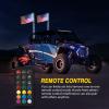 imageGOOACC 2 PCS 4FT LED Whip Light with Spring Base Spiral RGB Chasing RF Remote Lighted Whips wRocker Switch LED Antenna for UTV ATV Truck Sand Rail Buggy Dune RZR CanamRemote Control W Spring Base