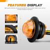 imageGOOACC 34 Inch Bullet Side Marker Light 30PCS Red Amber White Round Clearance LED Front Rear Indicator Lights for Trailer Van Caravan Boat Truck RV Car BusRedAmber