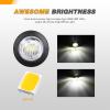 imageGOOACC 34 Inch Bullet Side Marker Light 30PCS Red Amber White Round Clearance LED Front Rear Indicator Lights for Trailer Van Caravan Boat Truck RV Car BusRedAmberWhite 30PCS