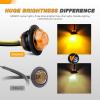 imageGOOACC 34 Inch Bullet Side Marker Light 30PCS Red Amber White Round Clearance LED Front Rear Indicator Lights for Trailer Van Caravan Boat Truck RV Car BusAmber