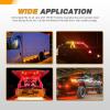 imageGOOACC 34 Inch Bullet Side Marker Light 30PCS Red Amber White Round Clearance LED Front Rear Indicator Lights for Trailer Van Caravan Boat Truck RV Car BusRedAmber