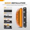 imageGOOACC 39Inch Side Marker Light 2PCS Amber 3LED Front Rear Clearance Indicator Fender Lights Waterproof Surface Mounted For Truck Trailer Camper RV UTV BusRedAmber 4Pcs
