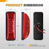 imageGOOACC 39Inch Side Marker Light 2PCS Amber 3LED Front Rear Clearance Indicator Fender Lights Waterproof Surface Mounted For Truck Trailer Camper RV UTV BusRedAmber 10Pcs