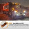 imageGOOACC 39Inch Side Marker Light 2PCS Amber 3LED Front Rear Clearance Indicator Fender Lights Waterproof Surface Mounted For Truck Trailer Camper RV UTV BusRedAmber 10Pcs
