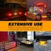 imageGOOACC 39Inch Side Marker Light 2PCS Amber 3LED Front Rear Clearance Indicator Fender Lights Waterproof Surface Mounted For Truck Trailer Camper RV UTV BusRedAmber 10Pcs