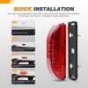 imageGOOACC 39Inch Side Marker Light 2PCS Amber 3LED Front Rear Clearance Indicator Fender Lights Waterproof Surface Mounted For Truck Trailer Camper RV UTV BusRedAmber 10Pcs