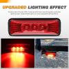 imageGOOACC 39Inch Side Marker Light 2PCS Amber 3LED Front Rear Clearance Indicator Fender Lights Waterproof Surface Mounted For Truck Trailer Camper RV UTV BusRedAmber 10Pcs