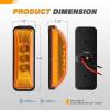 imageGOOACC 39Inch Side Marker Light 2PCS Amber 3LED Front Rear Clearance Indicator Fender Lights Waterproof Surface Mounted For Truck Trailer Camper RV UTV BusRedAmber 4Pcs