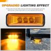imageGOOACC 39Inch Side Marker Light 2PCS Amber 3LED Front Rear Clearance Indicator Fender Lights Waterproof Surface Mounted For Truck Trailer Camper RV UTV BusRedAmber 10Pcs