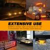 imageGOOACC 39Inch Side Marker Light 2PCS Amber 3LED Front Rear Clearance Indicator Fender Lights Waterproof Surface Mounted For Truck Trailer Camper RV UTV BusAmber 2Pcs
