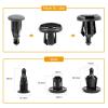imageGOOACC 820Pcs Car Push Retainer Clips Auto Fasteners Assortment 36 Sizes Nylon Bumper Fender Rivets and Fasteners Remover for Ford GM Toyota Honda Chrysler BMW Benz Nissan Subaru Audi Mazda40Pcs 10mm Clips