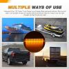 imageGOOACC 9LED Marker ID Bar 1PC 142Inch Red Trailer Running Tail Rear Clearance Identification Lights Stainless Steel bracket IP67 Waterproof for Pickup Truck RV BoatAmber 2Pcs 16Inch Trailer Light
