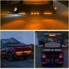 imageGOOACC 9LED Marker ID Bar 1PC 142Inch Red Trailer Running Tail Rear Clearance Identification Lights Stainless Steel bracket IP67 Waterproof for Pickup Truck RV BoatAmber 2Pcs 16Inch Trailer Light