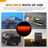 imageGOOACC 9LED Marker ID Bar 1PC 142Inch Red Trailer Running Tail Rear Clearance Identification Lights Stainless Steel bracket IP67 Waterproof for Pickup Truck RV BoatRed 2Pcs 16Inch Trailer Light