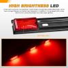 imageGOOACC 9LED Marker ID Bar 1PC 142Inch Red Trailer Running Tail Rear Clearance Identification Lights Stainless Steel bracket IP67 Waterproof for Pickup Truck RV BoatRed 9LED Marker ID Bar