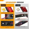 imageGOOACC 9LED Marker ID Bar 1PC 142Inch Red Trailer Running Tail Rear Clearance Identification Lights Stainless Steel bracket IP67 Waterproof for Pickup Truck RV BoatRed 9LED Marker ID Bar