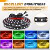 imageGOOACC RGB Truck Bed Light Strip 2PCS 60quot 180 LEDs Neon Accent Lighting with RF Remote OnOff Switch Splitter Extension Cable for 12Volt Car Cargo Pickup SUV RV Boat