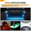 imageGOOACC RGB Truck Bed Light Strip 2PCS 60quot 180 LEDs Neon Accent Lighting with RF Remote OnOff Switch Splitter Extension Cable for 12Volt Car Cargo Pickup SUV RV Boat