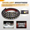 imageGOOACC Truck Bed Light Strip 3PCS 60quot 270 LEDs White Lighting Waterproof for 12 Volt Car Cargo Pickup SUV RV Boat OnOff Switch Blade Fuse Splitter Cable3PCS White