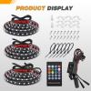 imageGOOACC Truck Bed Light Strip 3PCS 60quot 270 LEDs White Lighting Waterproof for 12 Volt Car Cargo Pickup SUV RV Boat OnOff Switch Blade Fuse Splitter CableRGB